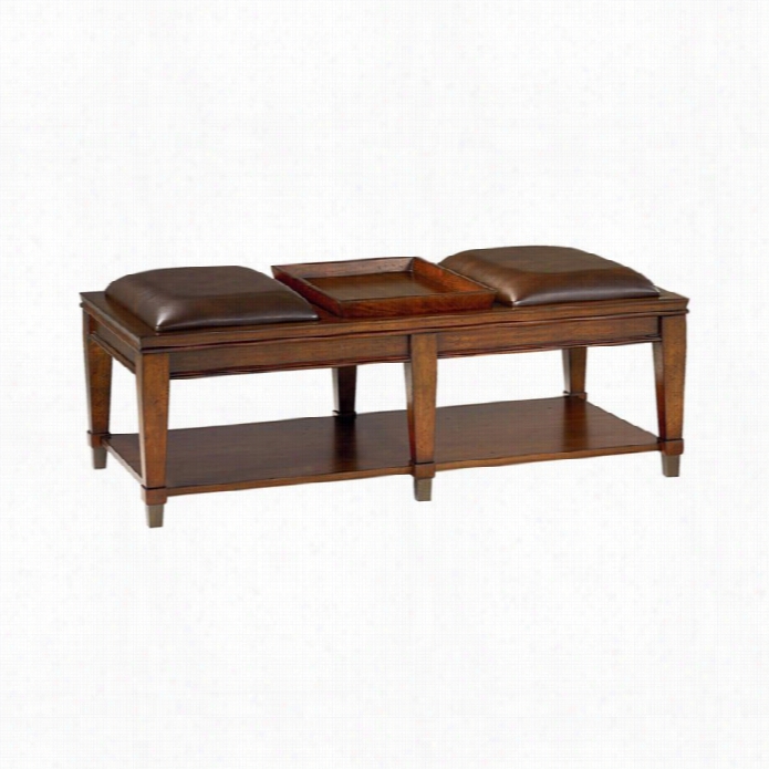 Hammary Sunset Valey Bench Cocktail In Rich Mahogany