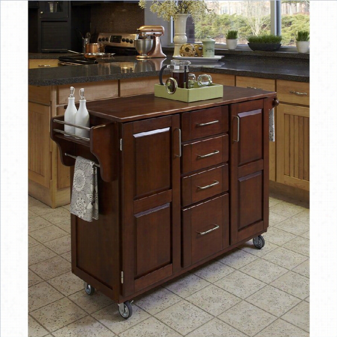 Home Styles Create-a-cart In Cherry Finish With Oak Top