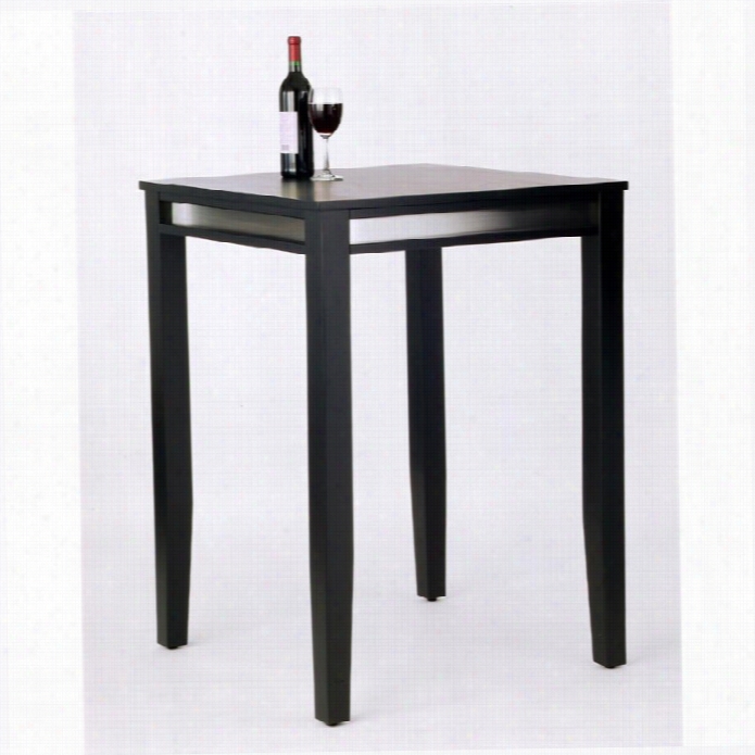 Home Styles Manhattan Solid Wood Bar Height Pub Table In Black