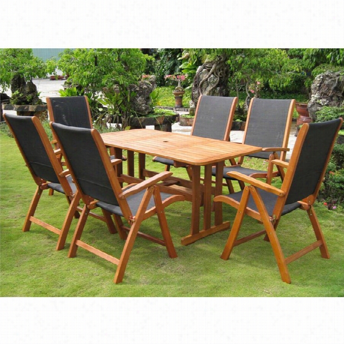 International Caravan Tahiti Igueras 7 Pc Patio Dining Set Im Natural