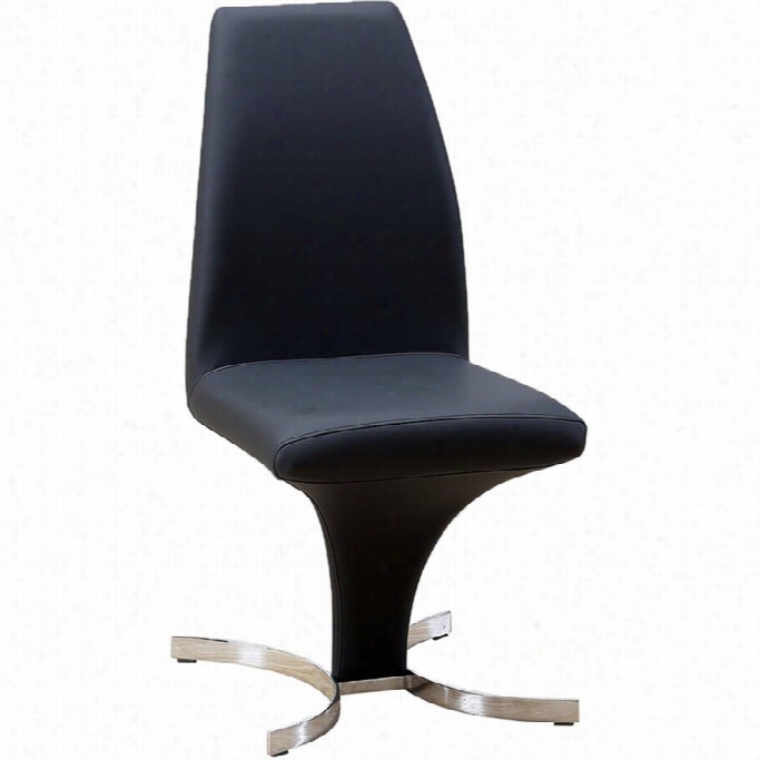 J&m Furniture Prague Leaather Dining Chair In Black