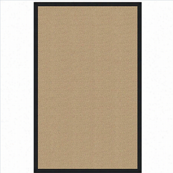 Lion Athena Cotton Rug In Sisal And Black-1'10 X 2'10
