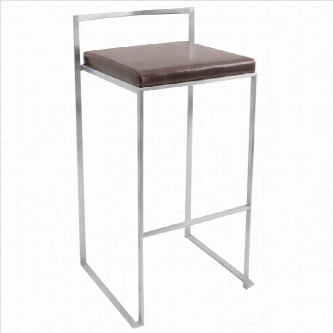 Lumisource Fuji 30 Sgacker Bar Stool In Brown