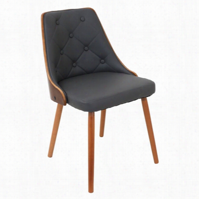 Lumisource Gianna  Diing Chair In Gray And Walnut