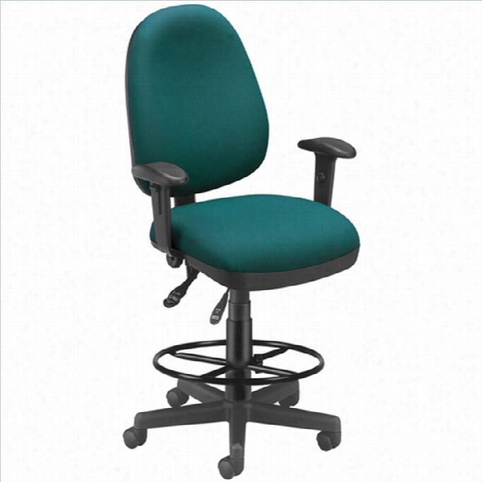 Ofm  6 Function Executive Task Drafting Chair With Drafting Kit In Teal