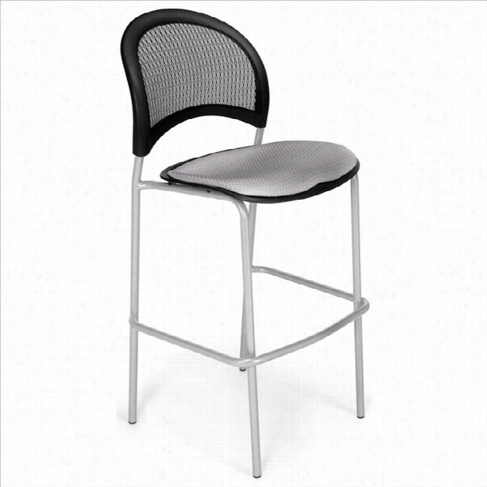 Ofm Moom 30.75 Silver Stool In Putty