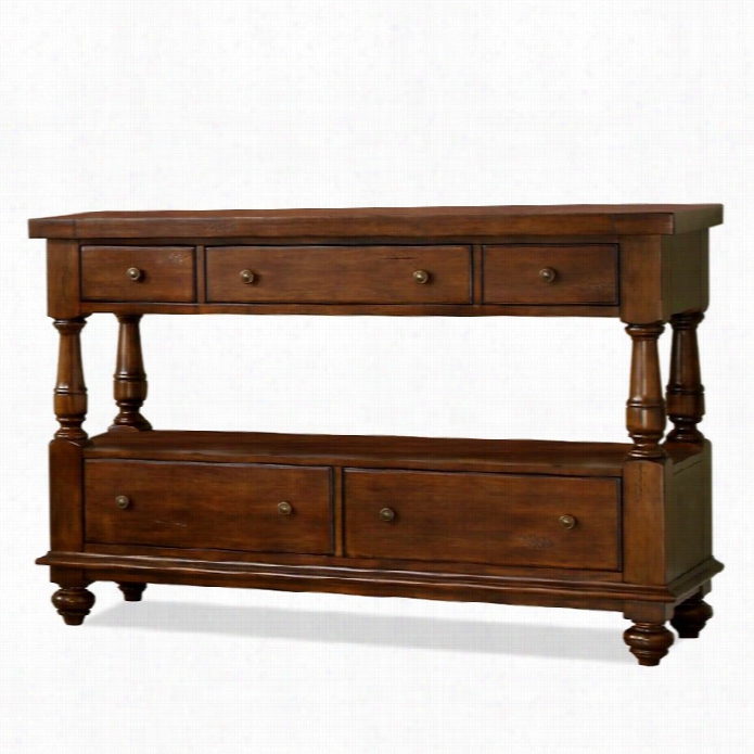 Riverside Furniture Newburbh Serer In Antique Ginger