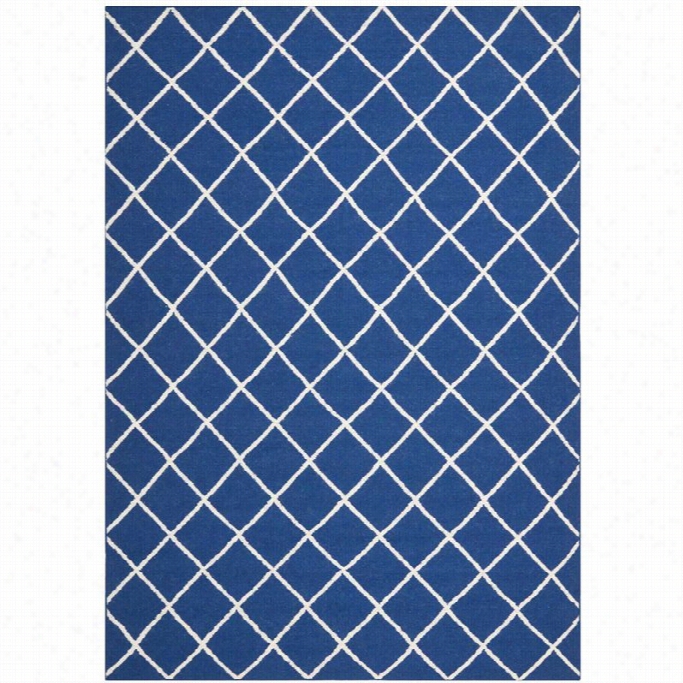 Safaavieh Dhurries Dark Blue Contempora Ry Rug - 9' X 12'