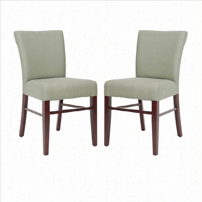 Safavieh Heidy Birch Dining Chair I Ngrey And Green (set Of 2)