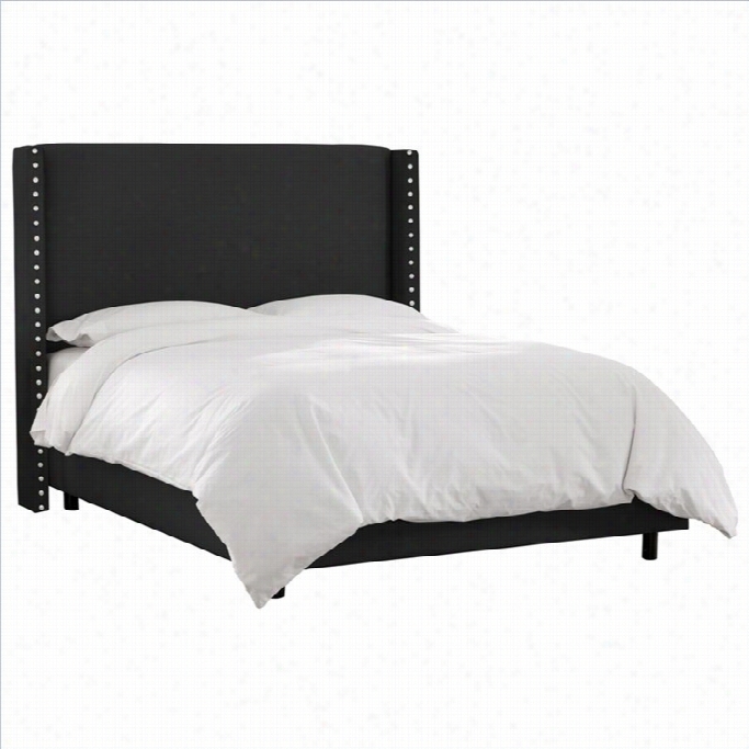 Skyline Furniture Button Bed In Black-full