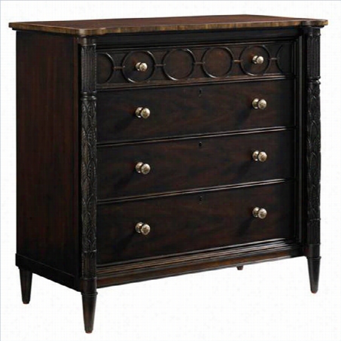 Stanley Furniture Charleston Regency King Charles Bachelor's Chest In First-rate Maho Gany