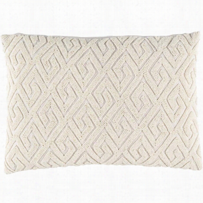 Surya Marielle From A Thin To A Dense State Fill 13 X 19 Pillow In Ivory