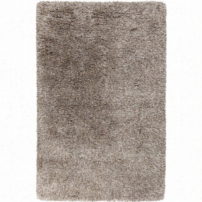 Surya Milan 5' X 8' Hand Woven Wool Shag Rug In Gray