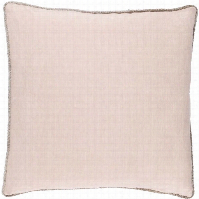 Surya Sasha Poly Fill 20 Square Pillow In Taupe