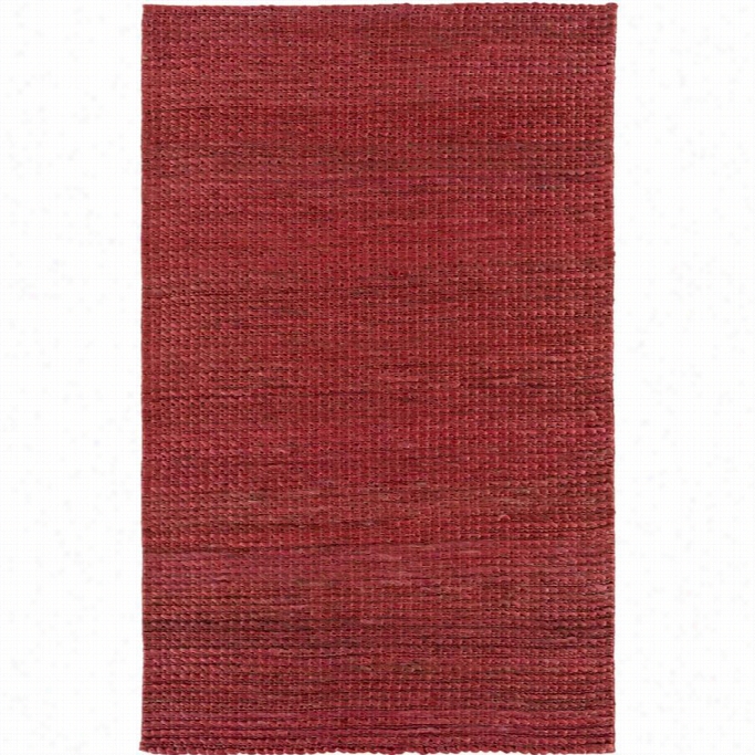 Surya Troopics 8' X 1 1' Hand Woven Jute Rug In Red And Pink