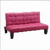 DHP Ariana Microfiber Junior Convertible Sofa in Pink
