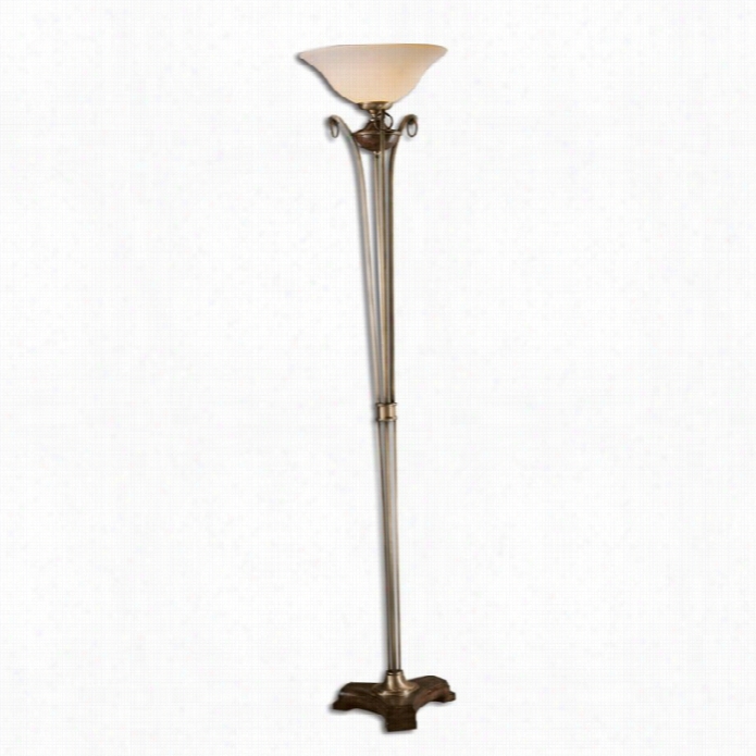 Uttermost Adela Metal Torchier Floor Lamp In Antiique Brone