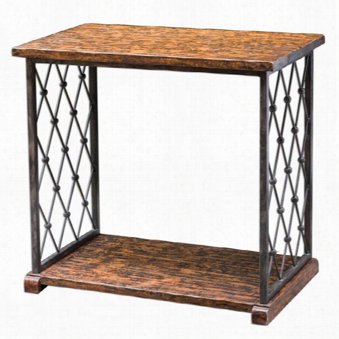 Uttermost Castalia Aged Wood Side Table