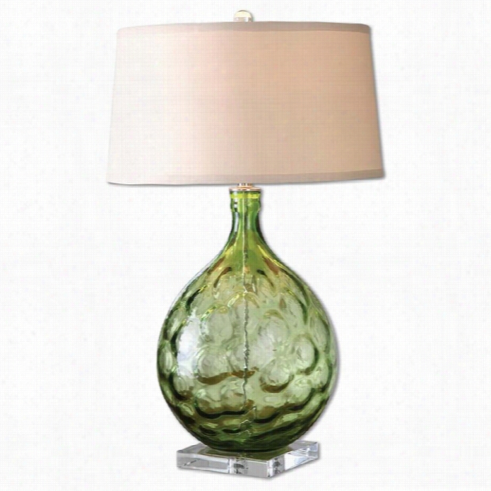 Uttemrost Florian Green Glass Table Lamp