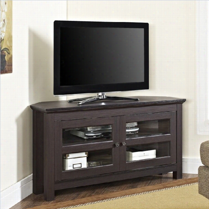 Walker Ecison Coronado 44 Wood Corner Tv Stand In Espresso