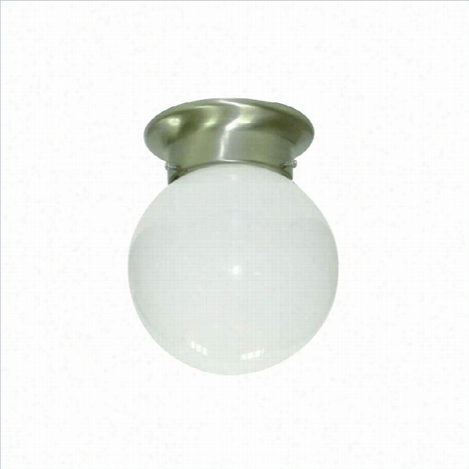 Yosemite Home Decor 1 Light Flush Mount In Satin Nickel