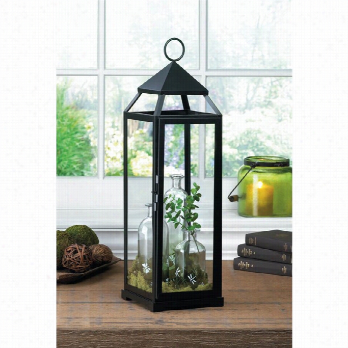 Zingz And Thingz Extra Tall Contemporary Lantern In Black