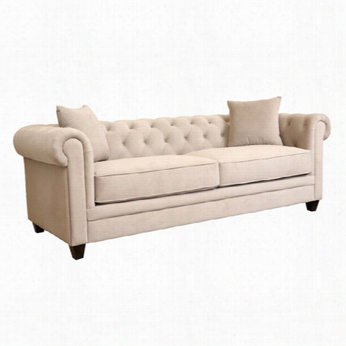 Abbyson Living Morgan Tufted Sofa In Beige