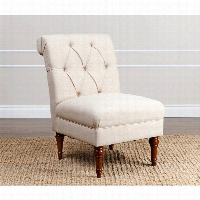Abbyson Existing Sienna Tufted Fbaric Accent Chair In Wheat