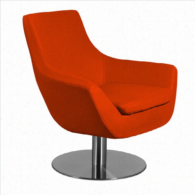 Aeon Furniture Brett Upholstered Lounge Chair In Orangee