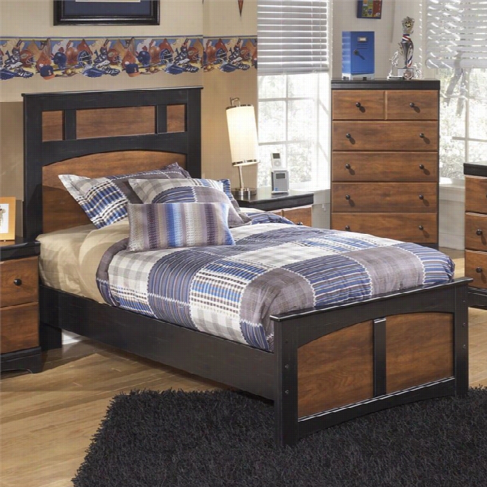 Ashley Aimwell Woodt Succeed Panel Bed In Brown