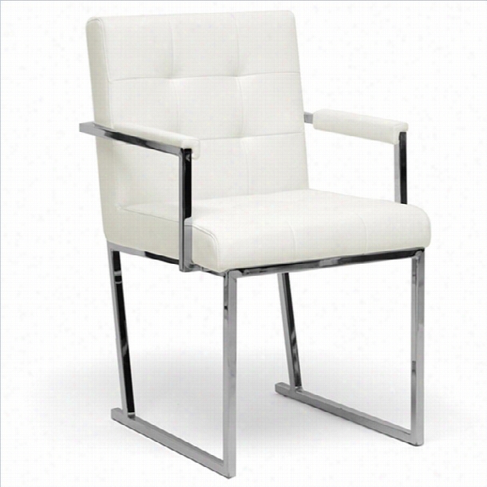 Baxtonn Studio Collins Accent Chair In  Whits