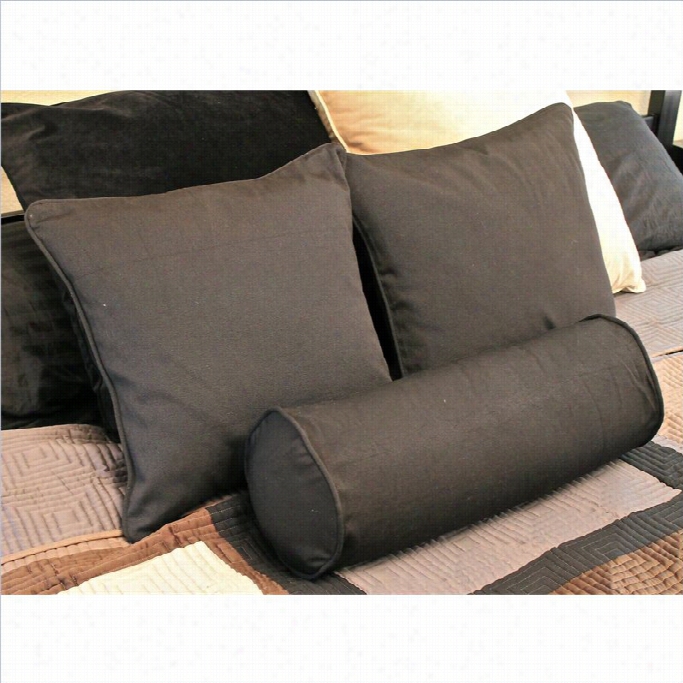 Blazing Needles 18 Futon Solid Twill Pillows With Support  Packag-erust