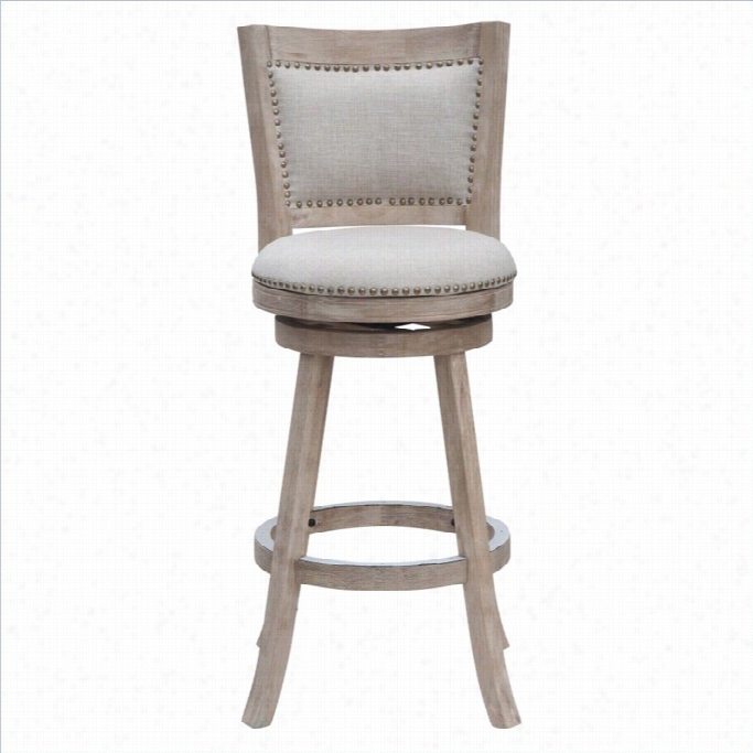 Boraam 29 Melrose Wire Brush Swivel Stool N Creme Wash