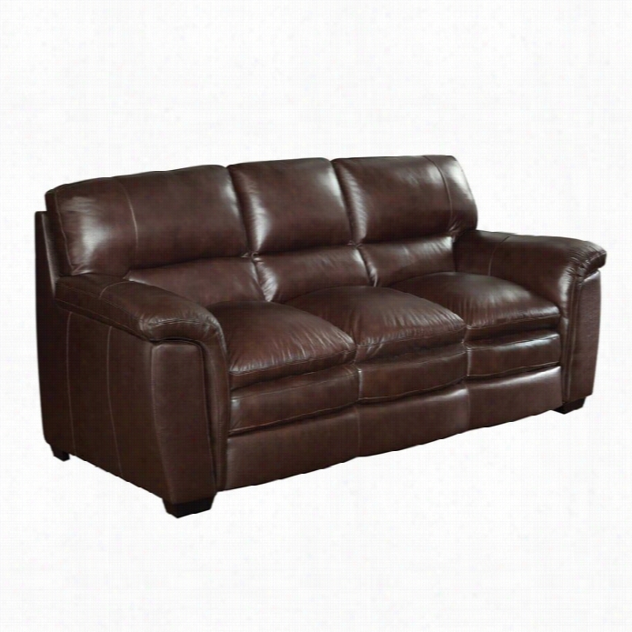 Coaster Burton Lather Sofa In Burgundy