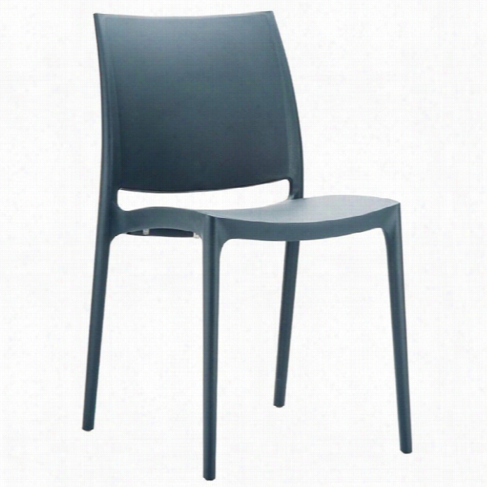 Compamia Maya Ining Chair In Dakr Gray