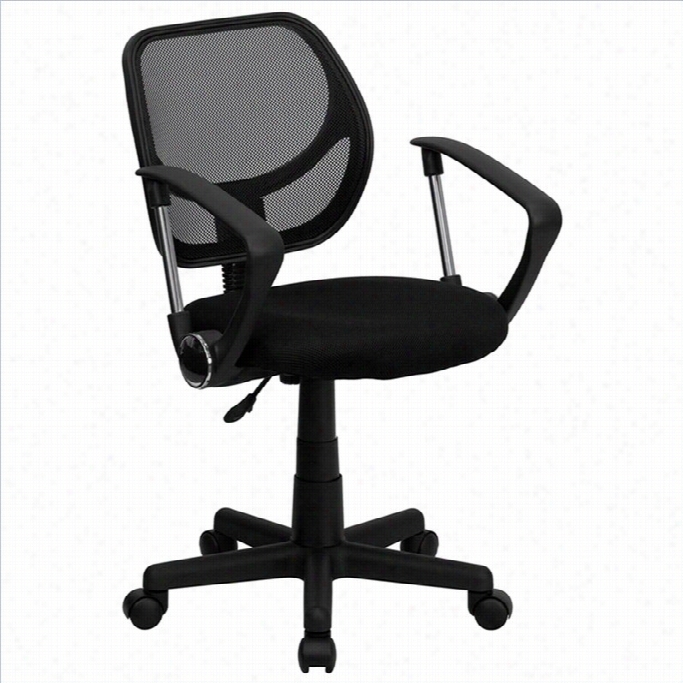 Flasn Furniture Mid-back Black Mesh Office Chair
