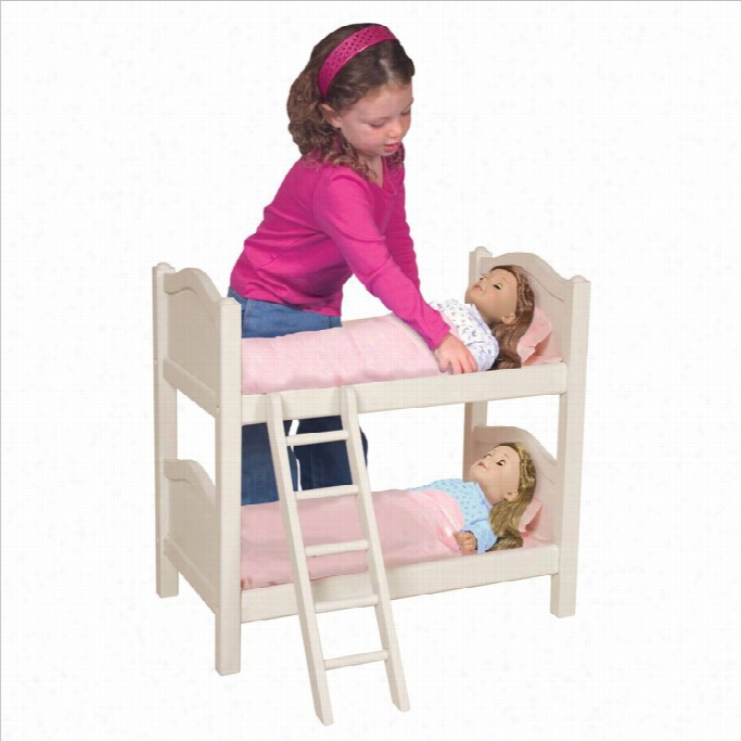 Guidecraft Doll Bunk Bed In White