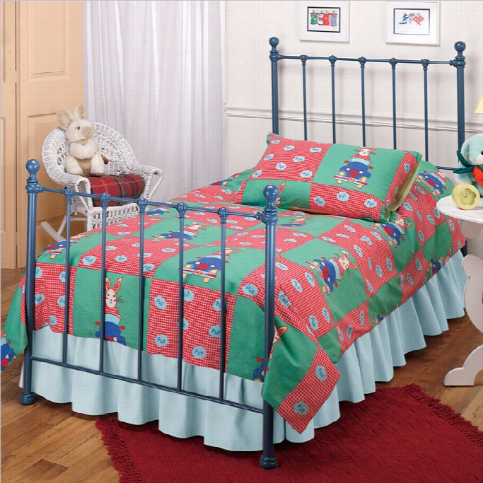 Hillsdale Molly Twin Metal Bed In Blue Fin Ish