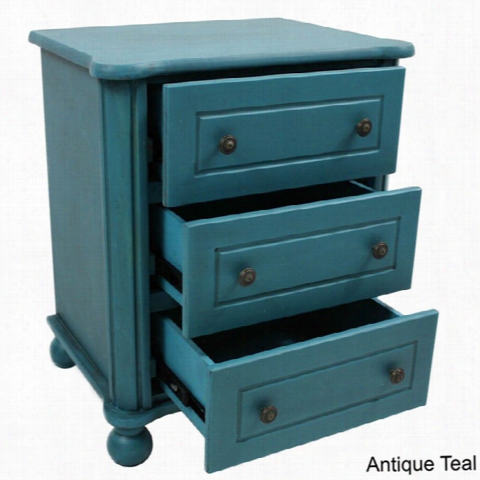 Internat Ional Caravan Ashbuy Owod Ve Neer End Table In Antiqque  Teal