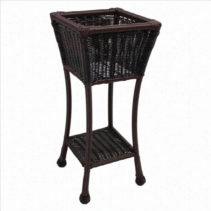 International  Caravan Chelsea Outdoor Plant Stand In Antique Pecan