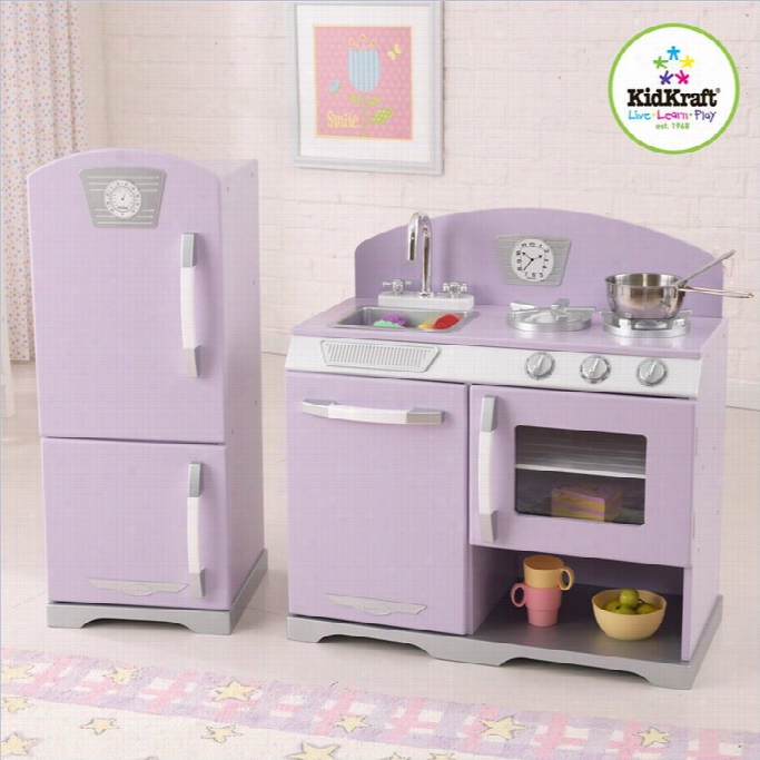 Kidkraft Lavender Retro Kitchen & Refrigerator