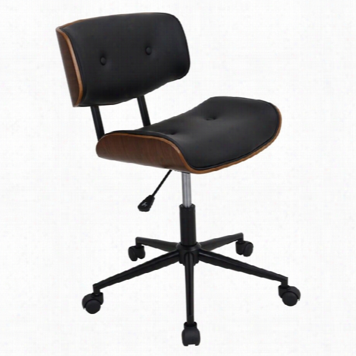 Lumisource Lombardi Office Chair In Walnut And Black