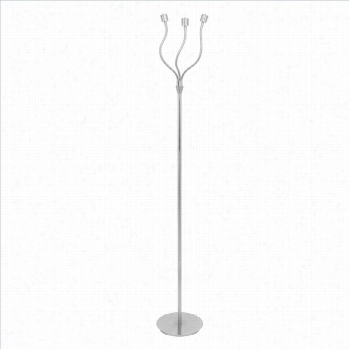 Lumi Sourcetriflex Led Floor  Lamp In Nickel