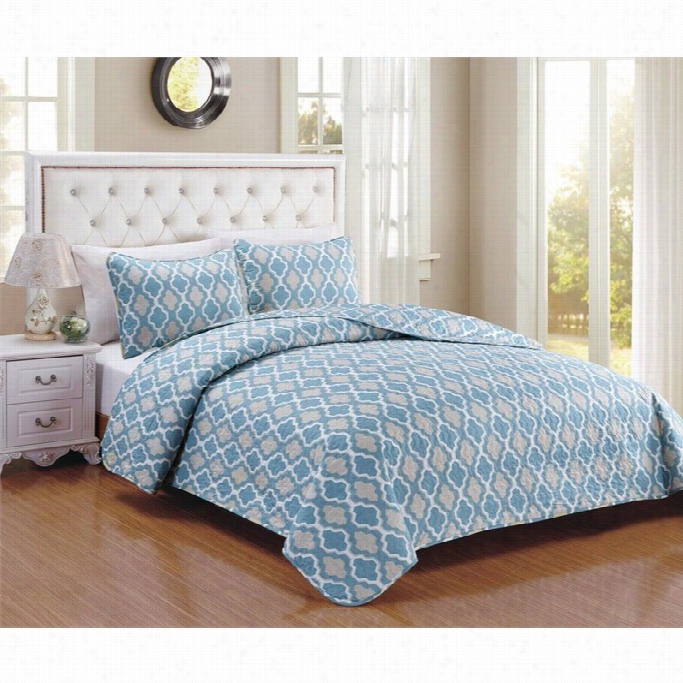 Luxury Ohme Cardston 3 Piece King Size Quilt Set In Sslate