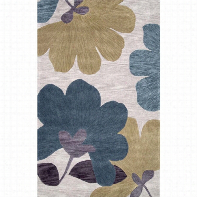 Nuloom 5' X 8'h And Tufted Delinda Floral Rug Ijlight Gray