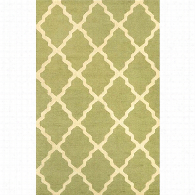 Nuloom 7'6 X 9'6 Hand Hooked Marrakech Trellis Rug In Light Green