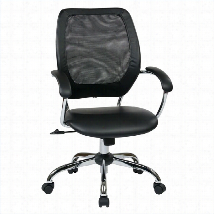 Office Star Em Series Designer Screen Baack Mangers Office Chari In Black