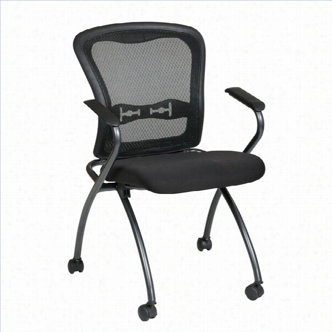 Offics Tar Set Of 2 Deluxe Folding Chair With Arms In Coal