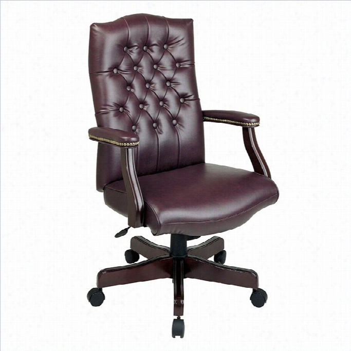 Office Star Traditional Executive Office Chair With Padded Arms