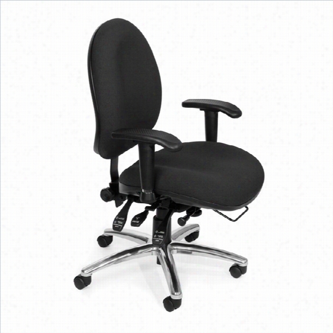 Ofm 24-hour Bi And Tall Ccomputer Task Office Chair I N Black